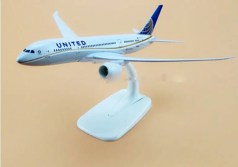 20 см сплав металла американский воздух Юнайтед авиалиний Boeing 787 B787 400 Airways модель