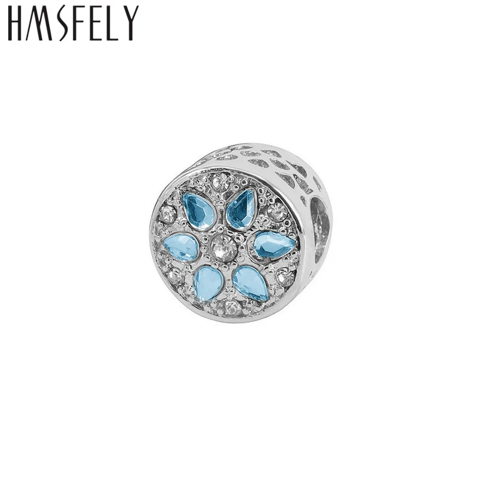 HMSFELY Pink Blue Crystal Petal Beads Accessories for DIY Jewelry Making Charms Bracelets Findings 316l Stainless Steel | Украшения и