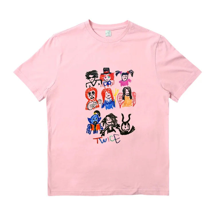 Kpop 2019 футболка для Хэллоуина дважды один раз Повседневная унисекс с круглым