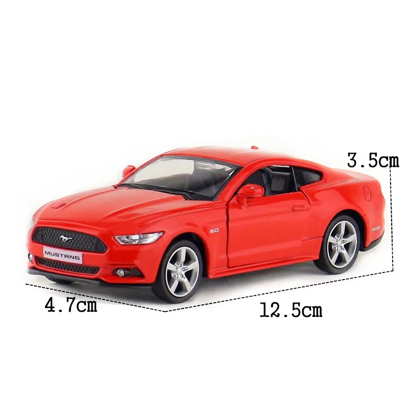 Имитация 1:36 Mustang GT Модель автомобиля из сплава литая металлическая дверь детская