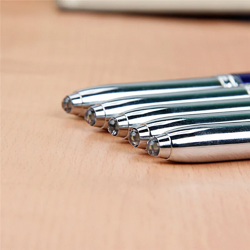 3 In 1 Touch Screen Stylus Ballpoint Pen With LED Flash Light For iPad Iphone School Writing Pens Novelty | Канцтовары для офиса и