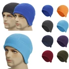 Зимняя Теплая Лыжная шапка с защитой от ветра, флисовая шапка для бега, катания на лыжах, езды на велосипеде