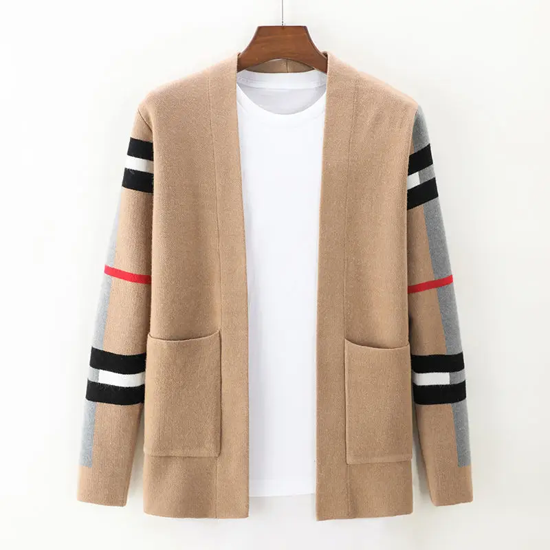 

Spring New Men's Knitted Cardigan Jacket Leisure Korean Youth Fashion Sweater Jacket Cardigan Men