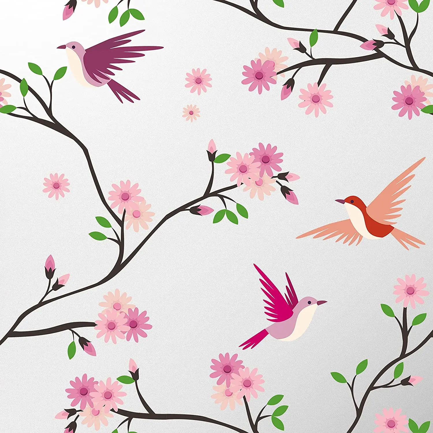 

Frosted / Etched Privacy Window Film Holographic Htv Static Cling Glass Stickers Opaque Self-Adhesive Window Tint PVC