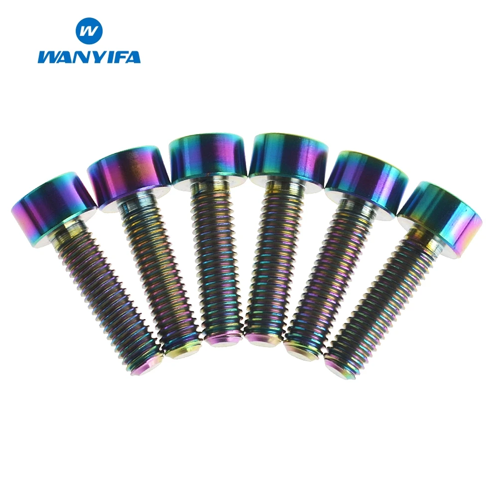 Болты для велосипеда wanifa Ti болты с шестигранной головкой из титана M5 x18 мм 5 шт./лот