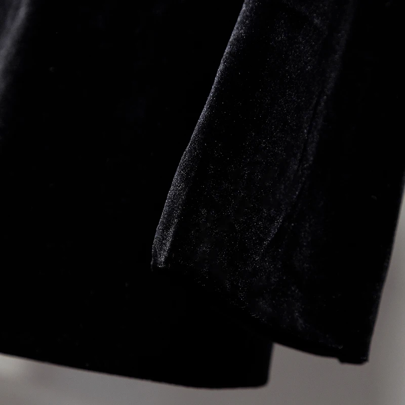 

S-XXXL Large Size Velvet Suit Coat Women's New Autumn Korean Slim Black Gold Velvet Long Sleeve Small Suit Blazer Coat Outfits
