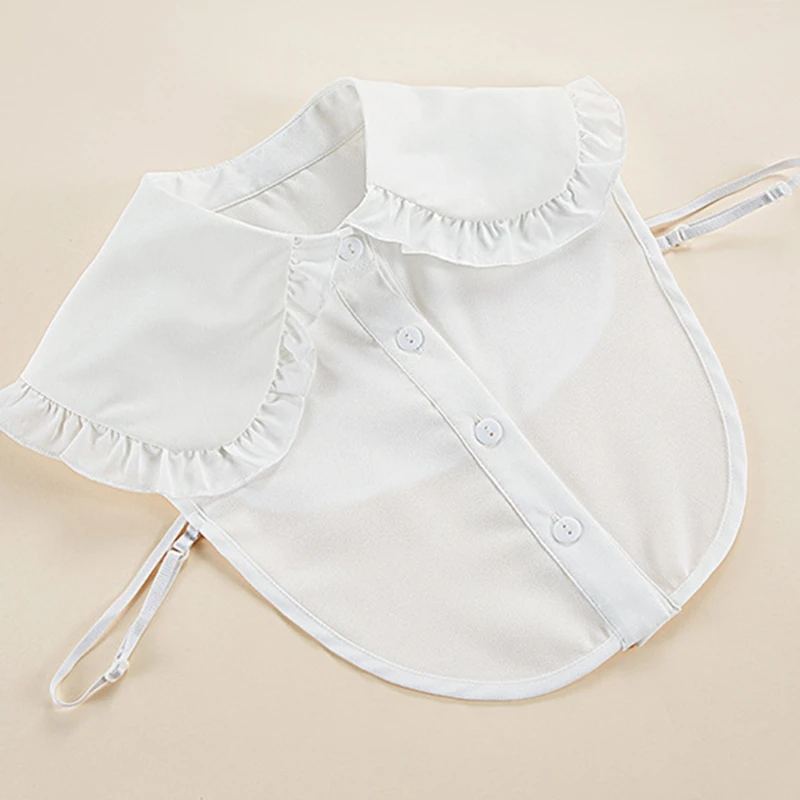 

Sweet Lolita Decorative False Collar Large Lapel Ruffles Detachable Half Shirt N58F