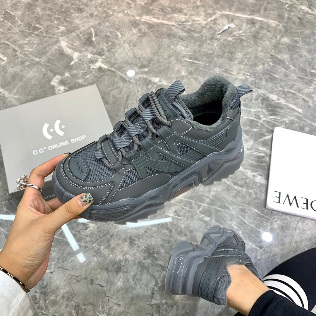 

sneakers women ins super hot net red women shoes 2020 new platform shoes wedge heel lace up old shoes white shoes