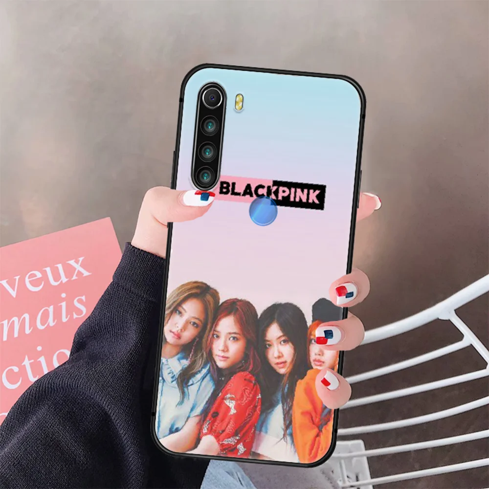 

Kpop Black Pink Girl Korea Phone Case Cover Hull For XIAOMI Redmi 7a 8a S2 K20 NOTE 5 5a 6 7 8 8t 9 9s Pro Max black Cover