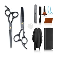 professional hairdressing scissors kit hair cutting scissors barber salon hairdresser tool tail comb cape hair cutter comb set