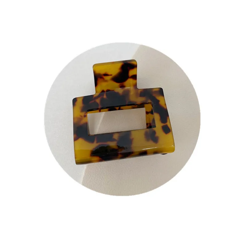 Винтажные геометрические Акриловые Полосатые заколки для волос мраморные краба