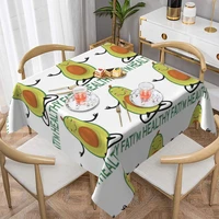 avocado tablecloth print protector table cover polyester desk wholesale square table cloth