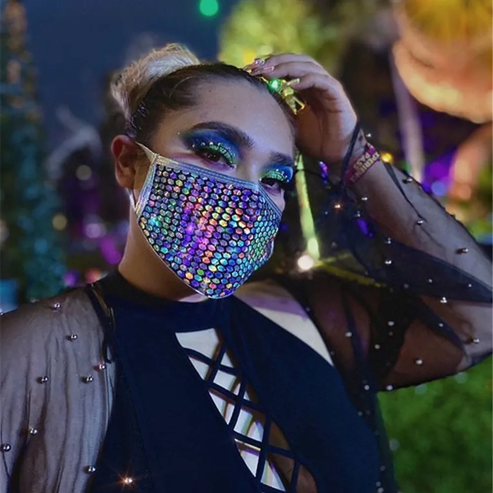 Женская пляжная разноцветная маска для лица вечерние ювелирные изделия косплея|