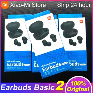 global version xiaomi redmi airdots 2 earphone air2 sewireless headphones mi earbuds basic 2 game mode automatic link ai control free global shipping