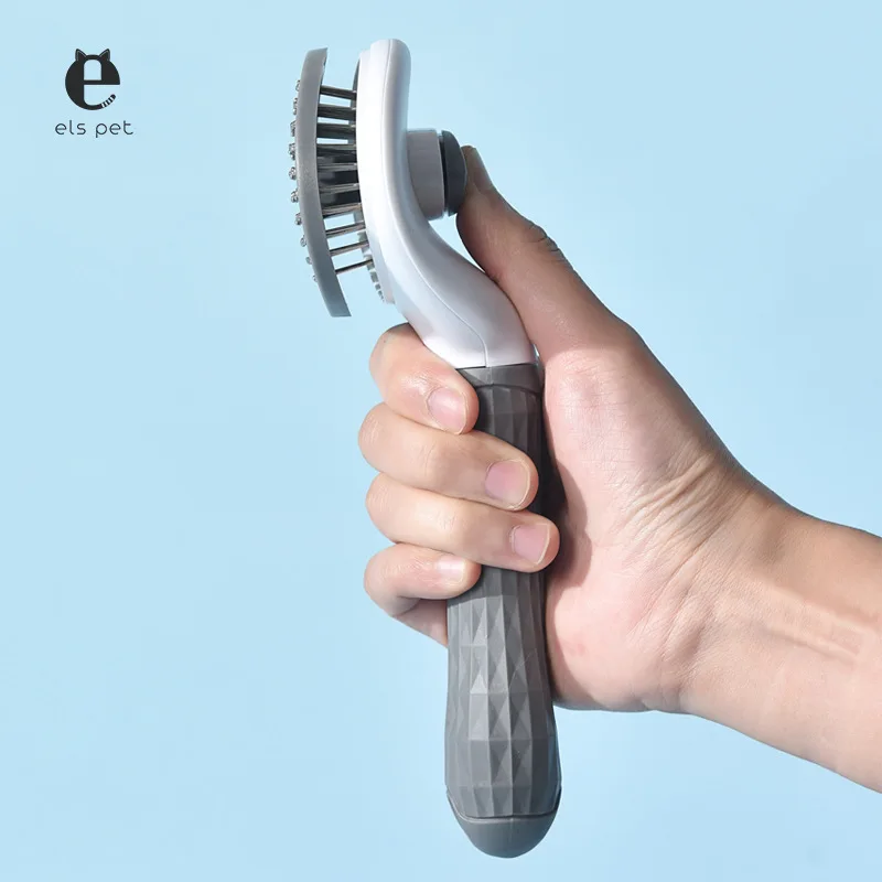 Automatic Self-Cleaning Stainless Steel Pet Brush for Dogs and Cats - One-Button Hair Removal Comb image 2