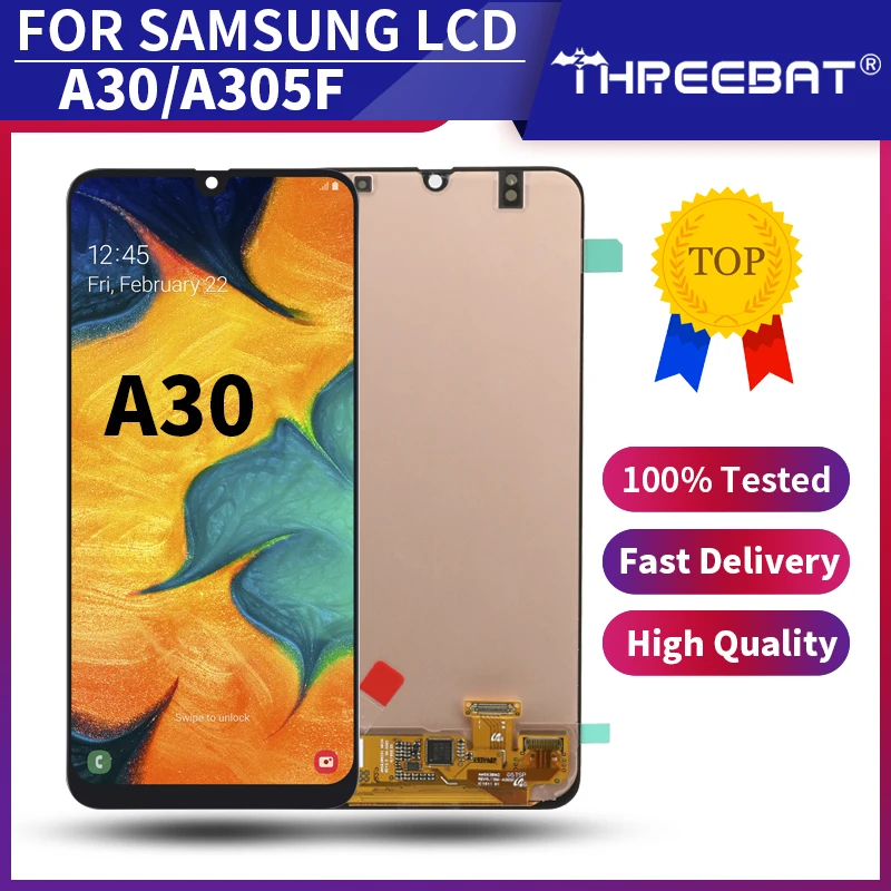 ЖК дисплей 6 4 ''Super AMOLED для Samsung Galaxy A30 A305 2019 A305F экран с сенсорным дигитайзером в