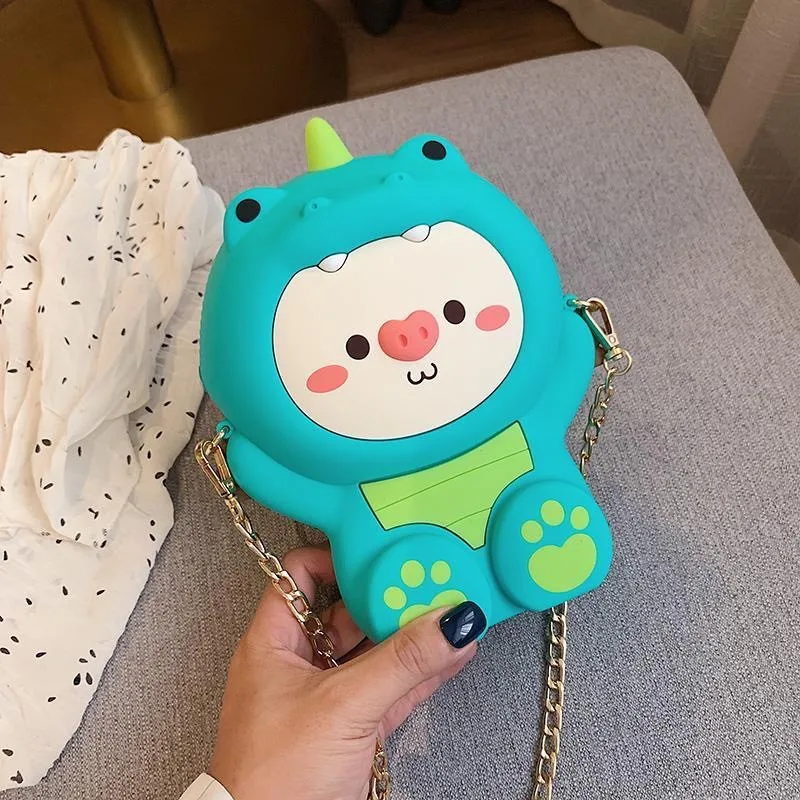 Женские сумки-мессенджеры с мультипликационным аниме динозавром роскошные