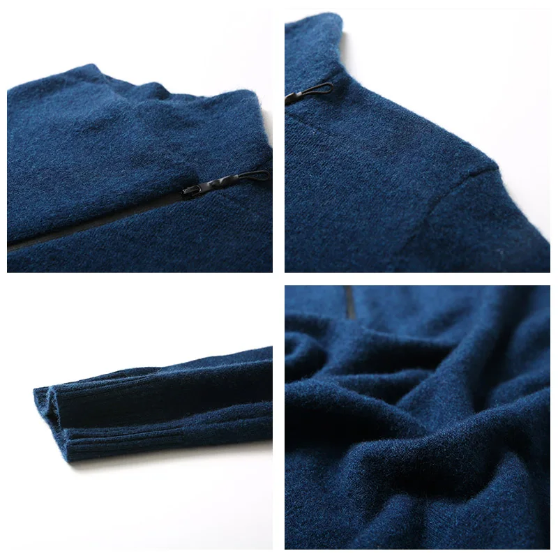 UCAK Brand Turtleneck Sweaters Men Zipper Casual Streetwear Pure Merino Wool 2020 New Arrival Spring Autumn Fashion Trend U3156 | Мужская