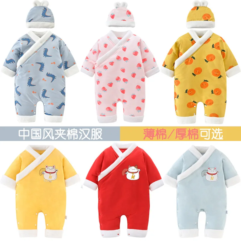 

Детские комбинезоны, зимняя утепленная детская одежда с хлопковой подкладкой, теплая хлопковая одежда для новорожденных 0-1 лет