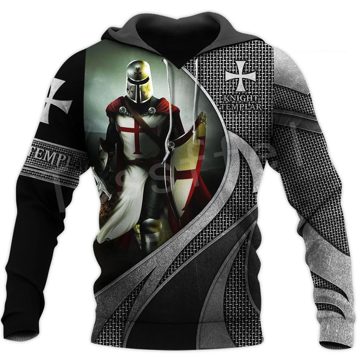 

Армированный пуловер tessвам Knight Templar Armor в стиле Харадзюку, новинка, модный Забавный пуловер с принтом 3dprint, на молнии, толстовки, кофты, мужски...