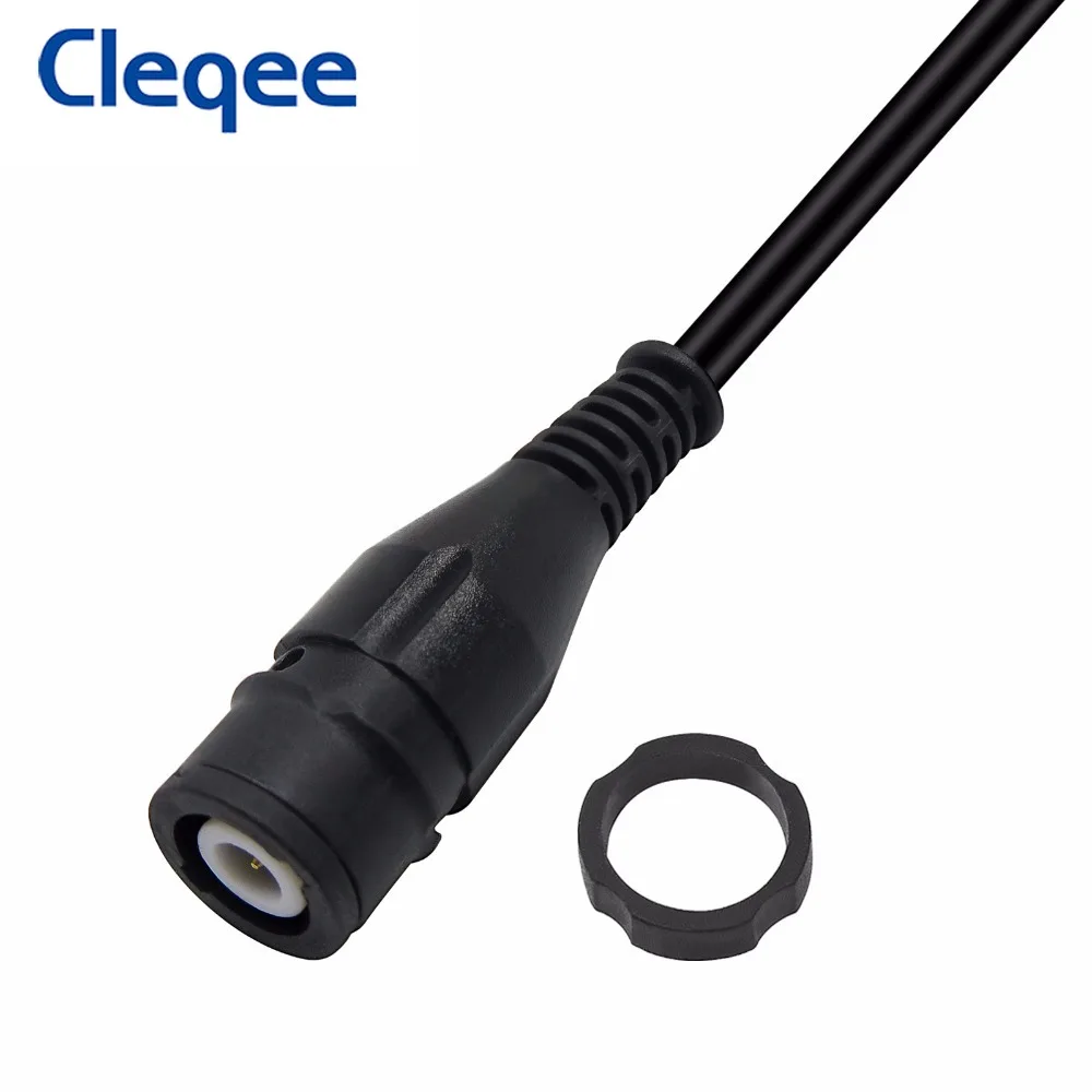 Cleqee P1203 BNC Male Plug to Dual 4mm Banana Coaxial Cable Oscilloscope Test Lead Stackable 120CM | Инструменты