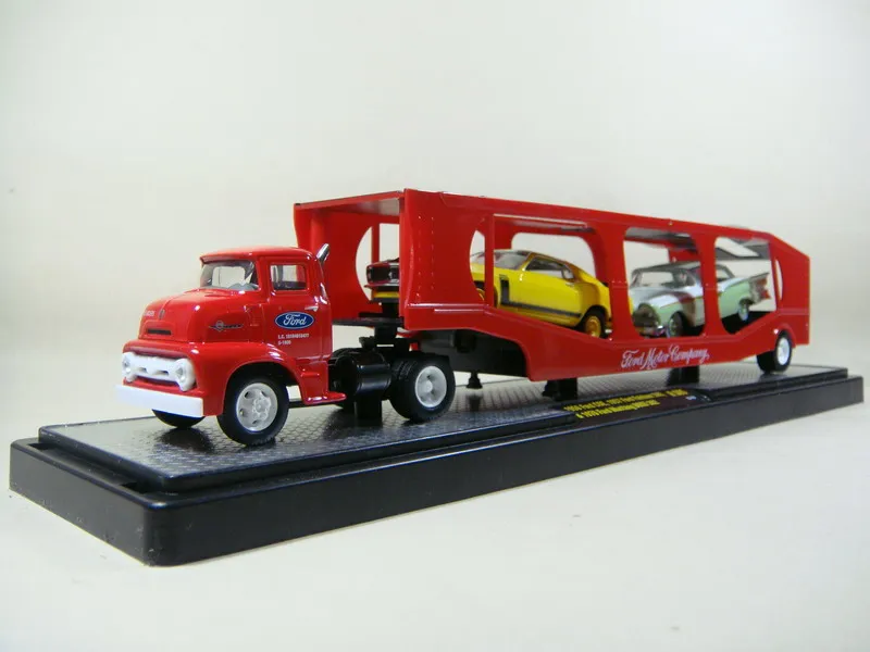 

M2 Machine 1/64 Ford transporters carry trucks Diecast Collection of Die-casting Simulation Alloy Model Children Toys