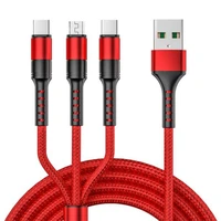 40w 3 in 1 super charge micro usb type c cable fast charging cord data transfer for samsung poco xiaomi oneplus phone