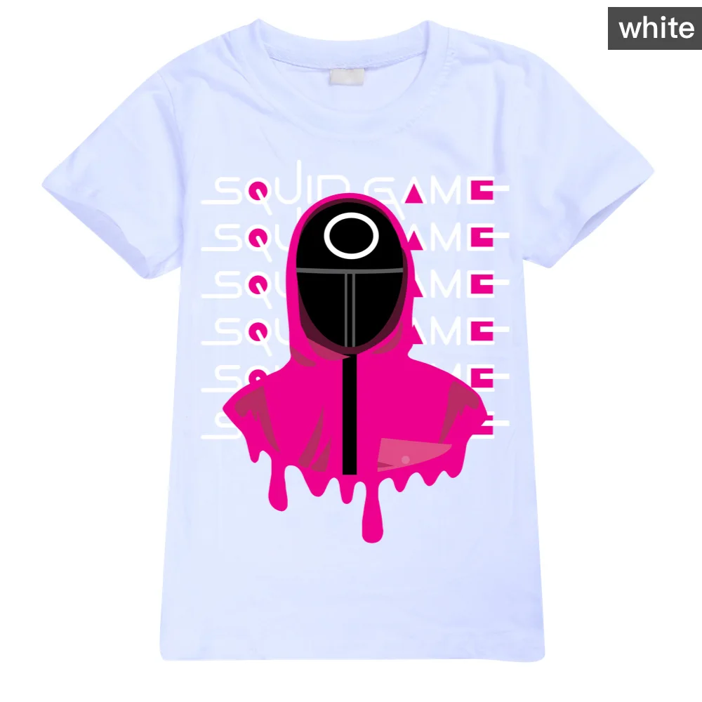 

Korean Squid Game T-shirt Cartoon Tees Children Tshirt Kids T Shirt for Girls Boys Summer Clothes O-Neck Short Sleeve Tops