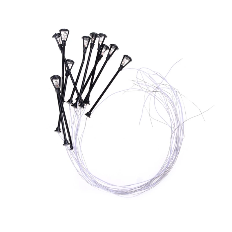 Крошечная модель поезда лампа столб уличные фонари для сада двора Ландшафтные