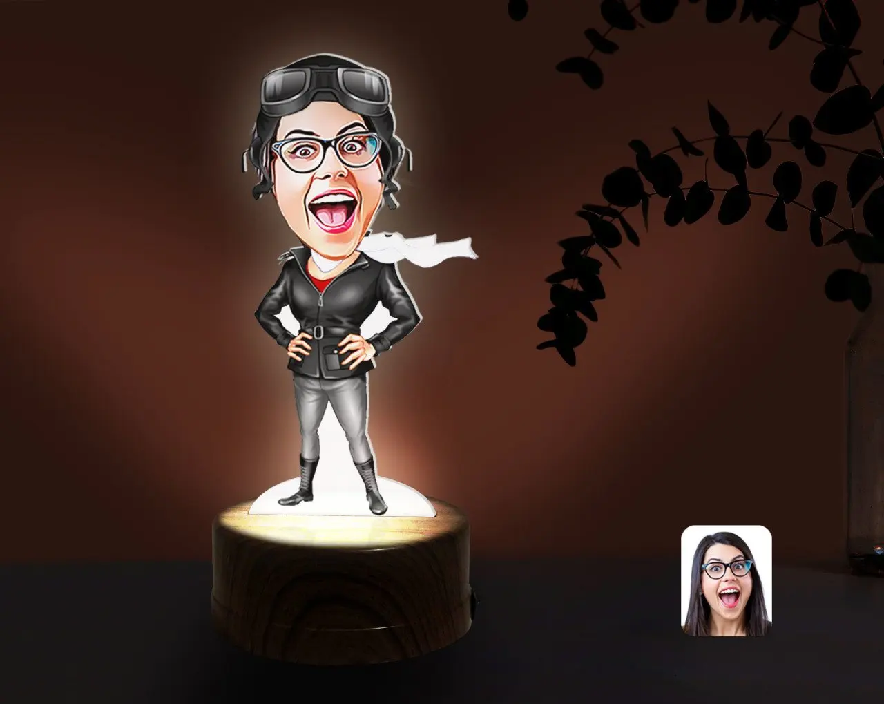 

Персонализированный женский пилот карикатура декоративный 3D безделушка светодиодный светильник Ник Ночная лампа надежный современный пр...