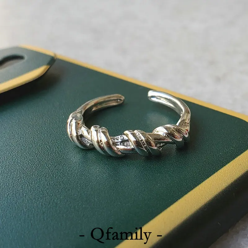 Женское/Мужское витое кольцо из серебра 925 пробы | Украшения и аксессуары