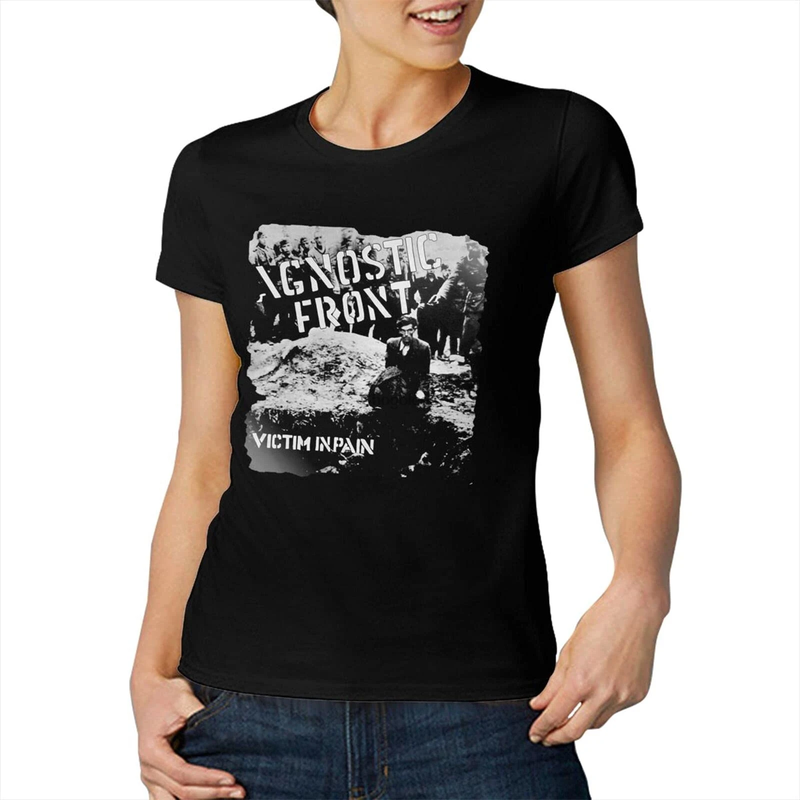 Женская футболка с коротким рукавом Crottsmills агностическим логотипом перед