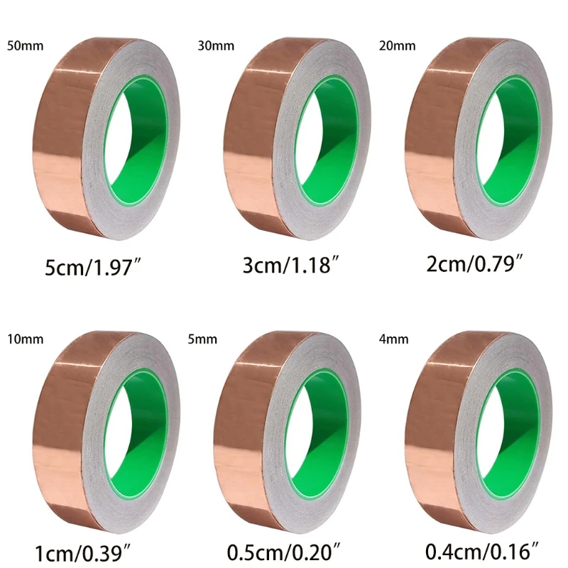 Двухсторонняя проводящая клейкая лента из медной фольги 20 м | Строительство и