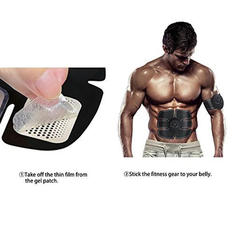 Rechargeable Wireless Muscle Stimulator Smart Fitness EMS Trainer gym Abdominal Arm Exerciser Body Slimming Massage 8 | Спорт и