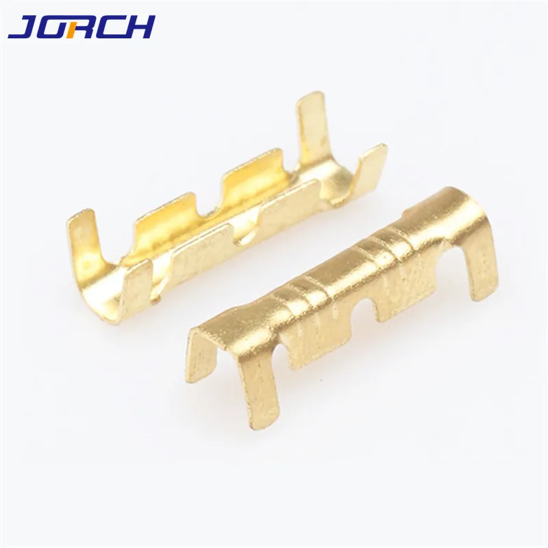 

100Pcs DJ453 Double U-shaped Parallel Terminal Tab Cold Inserts Connectors Cold Terminal Small Teeth Fascia Terminal,0.5-1.5mm2