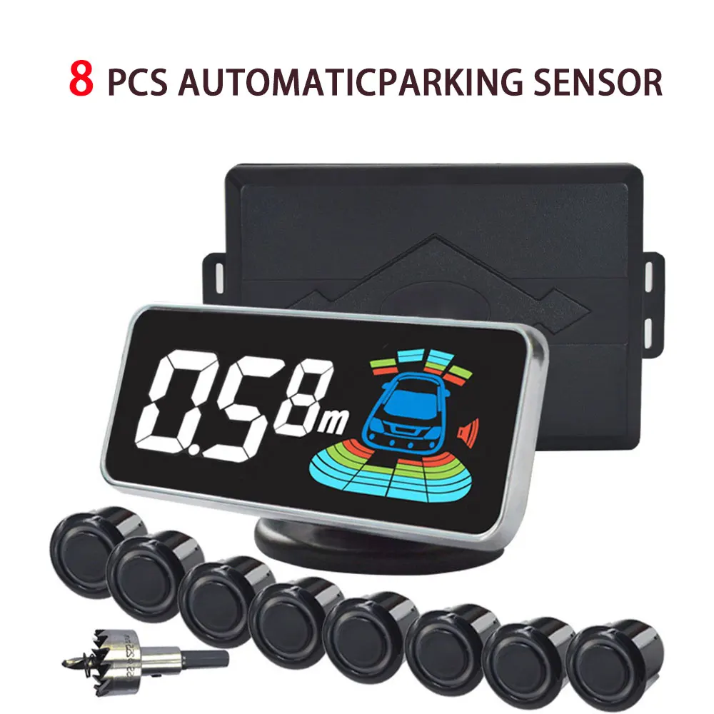

Truck Monitor Parking Sensor 8/6/4 Car Front Parking Sensor Back Reverse Backup Parking Monitor Detector System LED Display