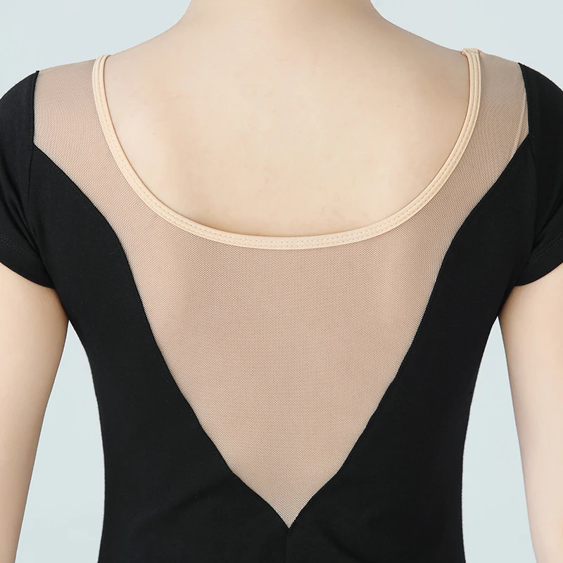 Трико женское балетное с коротким рукавом костюм для тренировок аэриалистов