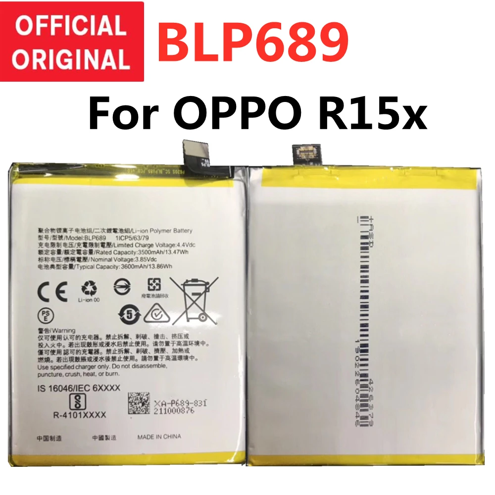 Bater&iacute;a de repuesto BLP689 para tel&eacute;fono m&oacute;vil OPPO, R15x, BLP 689, 3,85 V, 3600mAh, recargable, herramientas gratis-1