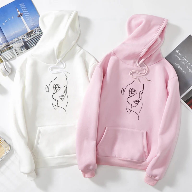 Женская толстовка с капюшоном простая универсальная Свободная Толстовка