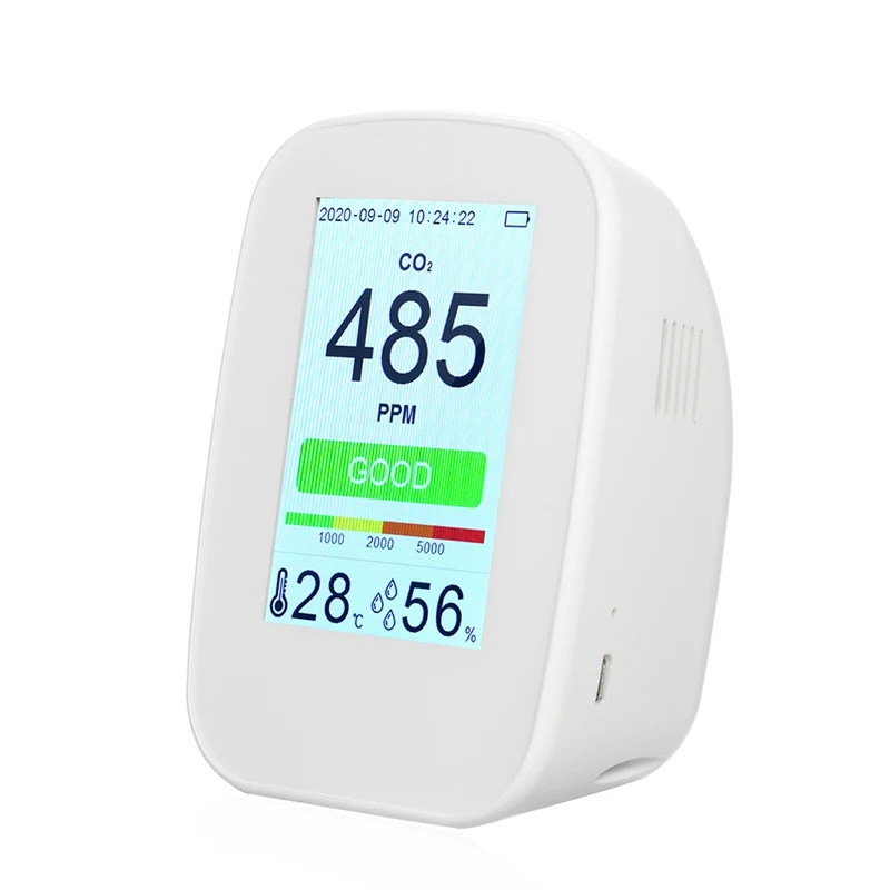 

CO2/RH/Temp. 3-In-1 Air Quality Detector CO2 Meter Temperature Humidity Monitor CO2 Tester With 65534 Groups Data Logger