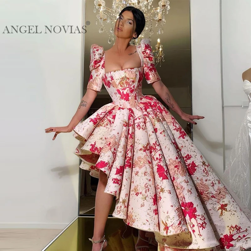 

Long Asymmetrical Arabic Evening Dress 2020 kaftan Dubai sukienki wieczorowe Evening Gowns vestidos de fiesta de noche