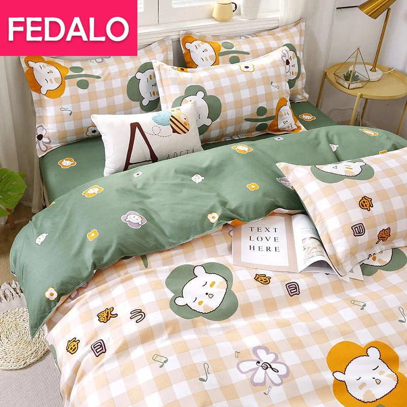 Японское цветочное постельное белье двойная кровать в пасторальном стиле из