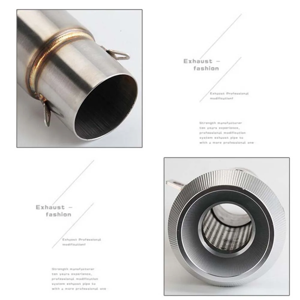 

FOR CRF 230 GSR 600 CB650F R6 GSXR750 CBR500RR ZX6R ER6N Motorcycle Exhaust Pipe Universal for Escape Right Left Side Laser Logo