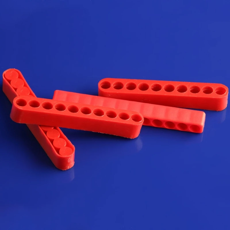 

Hex Bit Holder Rack 5 PCS 10/11/12/15 Hole Organiser 1/4-Inch Hex Bit and Drive Bit Adapter Red Model