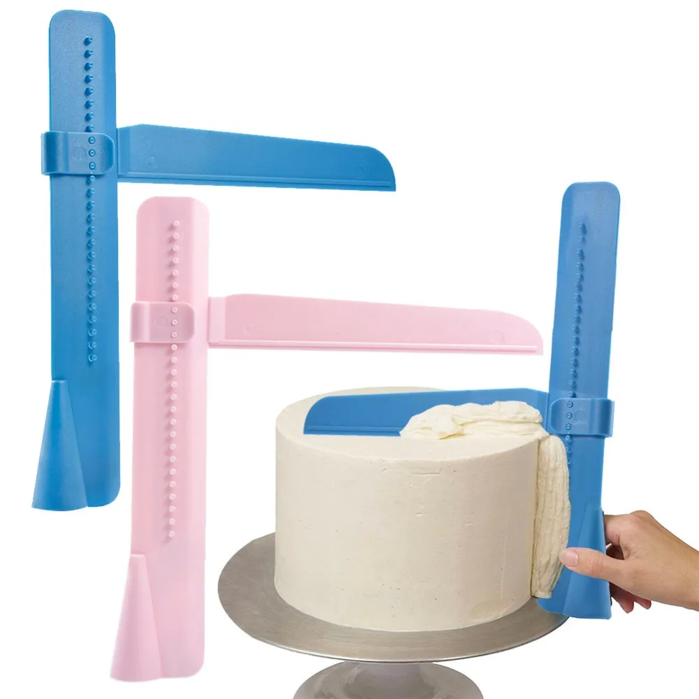 

Adjustable Cake Scraper Dough Cake Cutter Slicer Spatula for Cake Cream Scraper Cake Slicer Silicone Spatula for Cake Patisserie
