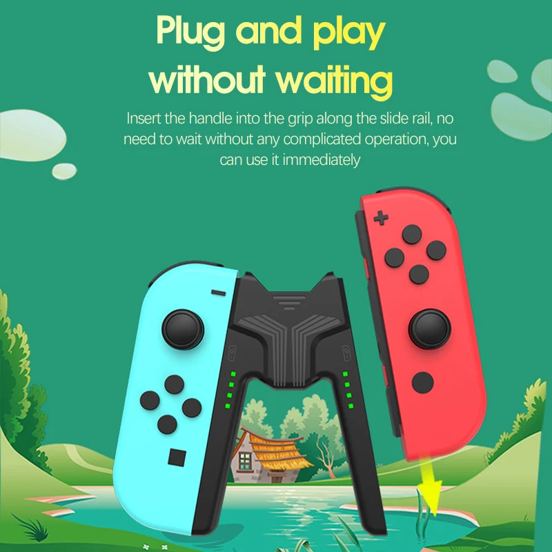 

Grip Handle Charging Station Controller Charger For Nintendo Switch OLED Joy-Con Grip For NS Nintendoswitch Joycon Accessories