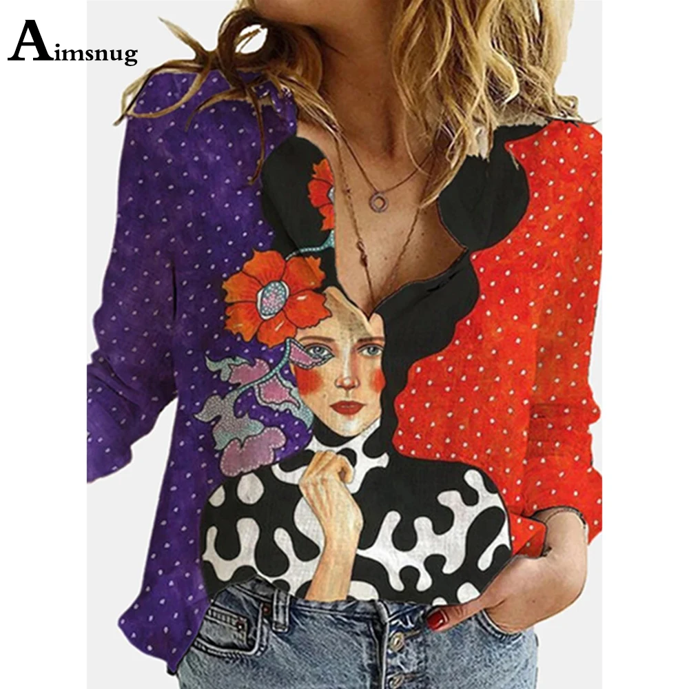 

Plus size 3xl Women's Top Clothing 2021 Fashion 3D Print Shirt Ladies V-neck Blouses Eleagnt Leisure Casual Femme shirt blusas