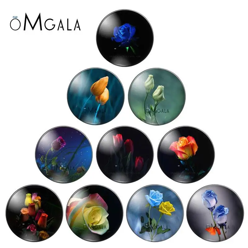 Новинка круглые стеклянные кабошоны с плоской задней поверхностью 8/10/12/18/20 мм -