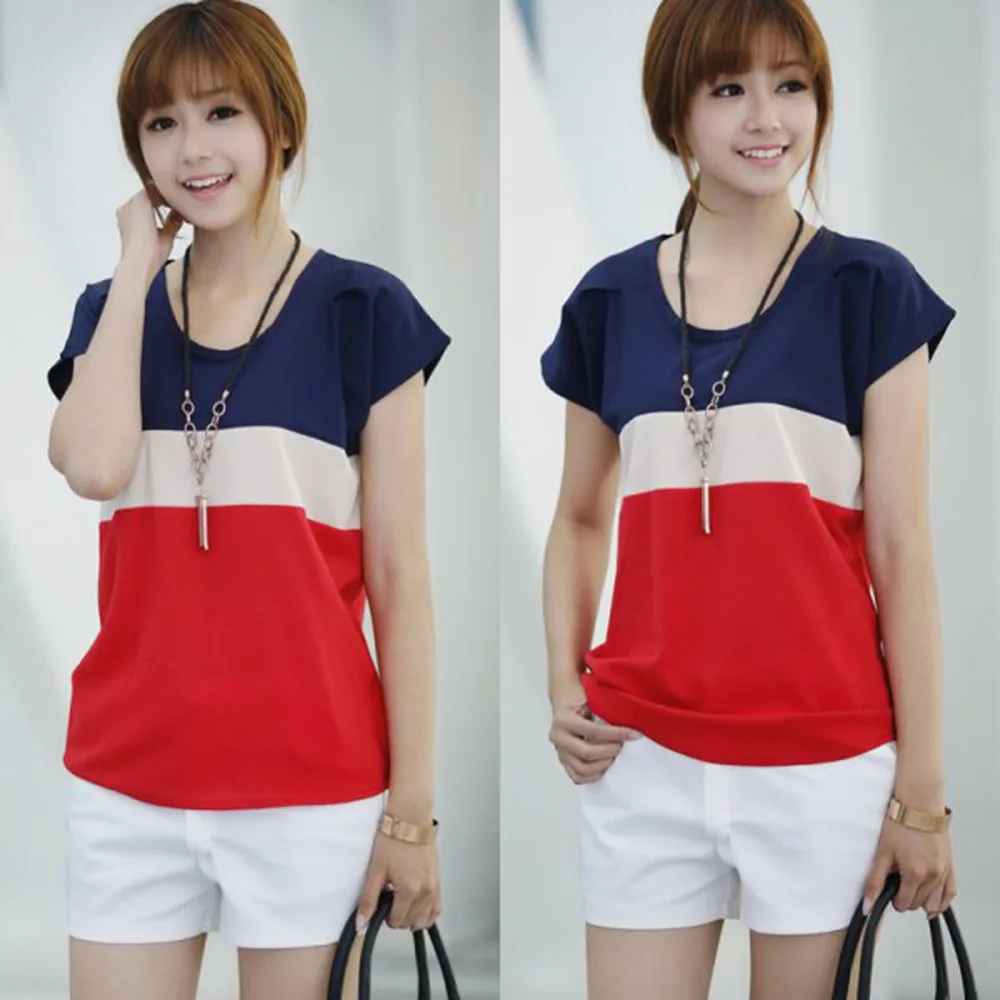 Модная популярная летняя Новинка 2019 Корейская стильная женская футболка с