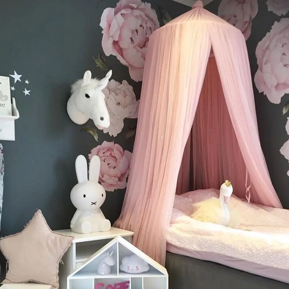 Большая занавеска для кровати Свадебный декор детской комнаты Обложка с короной
